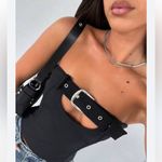 White Fox Boutique  Belt Buckle Strapless Top Photo 3