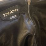Bebe  Black Satin Zip-Up Top Photo 7