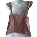 Anthropologie Saturday Sunday Women Top S Rose Ruffle Cap Sleeve Frilly Girly Cottagecore Y2K Photo 4