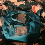 Charming Charlie Teal Backpack with Silver Accents Photo 2