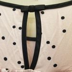 Kate Spade {S} Polka Dot Print Pajama TOP ONLY Light Pink Black Photo 4