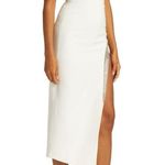 DAVID KOMA Glass Embellished Strapless Crystal Trim Dress, Size 2 New w/Tag White Photo 6