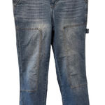 1822 Denim  Carpenter Jeans Cropped Utility Pockets‎ Blue Denim Size 8 Photo 0