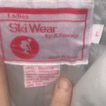 JCPenney Silver Ski Wear Overalls size L. FLAWED Size L Photo 4