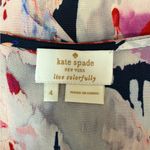 Kate Spade  Blue Red Watercolor Floral Silk Sleeveless V-neck Relaxed Fit Top 4 Photo 1