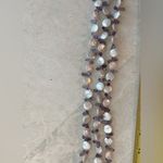 Cool Coin Pearl & Amethyst Drop 3 Strand Necklace Purple Photo 2