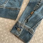 Levi's  Western Trucker Blue Denim Jean Jacket Cropped Juniors Size L (M) Photo 8