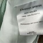 NWT Jonathan Simkhai Womens S Seafoam Floral Irena Rose 100% Silk Dress Tiered Green Photo 7