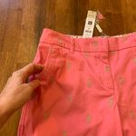 Charlie Paige Shorts NWT Small Pink Bermuda Embroidered Gold Pineapples Resort Photo 2