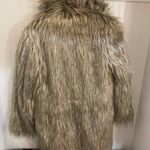 Badgley Mischka Priscilla Long Hair Faux Fur Coat Photo 4