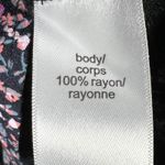 Maurice's  Floral Peplum Top Womens XL Black Pink Long Sleeve V-Neck Boho Peasant Photo 6