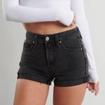 Garage Black Denim Mom Shorts size 0 Photo 0