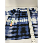 Counterparts Womans XL Blue Black White Tye-dye Long Sleeve Pullover Blouse Photo 6