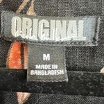 Nicole Miller  Original Black Floral Linen Dress Classic Coastal Boho Medium Photo 2