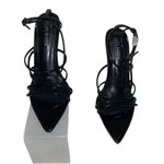 Cape Robbin Cape Ribbon Black Strappy Stiletto Heels(Size 8M) Photo 1