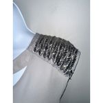 Tea & Cup Los Angeles Women's Sleeveless Blouse Top Gray Beaded Shoulders L Photo 1