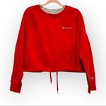 Champion Women’s Campus Fleece Cropped Crew Sweatshirt | Red | Size Large Photo 0