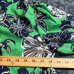 Southern Tide  women’s size small green blue floral blouse ruffle neck summertime Photo 3