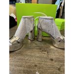 Sam Edelman Jullian Platform Dress Sandal Silver Metallic Chunky Heel Size 8.5 Photo 5