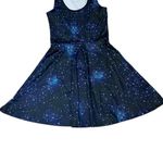 COWCOW Galaxy Constellation Print Sleeveless Fit & Flare Dress Medium Blue Photo 5