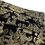 7 For All Mankind  Black Velvet Gold Foil Brocade Jeans Photo 10