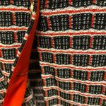Misook  Red, White & Black Tweed Knit Gold Button Front Geometric Jacket Size XL Photo 9