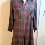 Cloth & Stone Anthro Soft Flannel Tunic Shirt Dress Plaid w/Pockets ~ XS💛 Photo 9