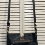 Myra Hair On Black/White‎ Leather Turquoise/Rose Gold Hand Tooled Shoulder Bag Black Photo 0