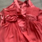 Max and Cleo  100% Silk Pink Midi‎ Chiffon Dress Formal Sleeveless Size 8 Photo 3