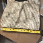 Woven Vegan Leather Black Cream Purse Photo 8