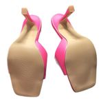 Women's Crystal Queen Square Open Toe Pink Heels Square Toe Slip On Mule Sandal Size undefined Photo 3