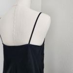 American Vintage 90s Y2K Black Velvet Burnout Heart Slip Dress Mini Lined Spaghetti Strap XS Photo 6