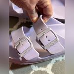 Birkenstock Purple Sandals with Adjustable Straps and Contoured Footbed Photo 4