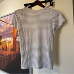 Club Monaco Elevated Basic Neutral Striped Stretch Knot T-Shirt Small Photo 5