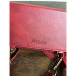 Megshi Red Faux Leather Zip Up Wallet With Strap Summer Spring Handbag Cute Photo 2