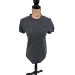 Hollister Dark Charcoal Gray Short Sleeve Knit Top Sweater S Y2K Rolled Collar Photo 1