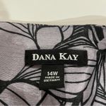 Dana Kay Purple & Black Floral Half Sleeve Cropped Blazer Jacket Size 14W Photo 5