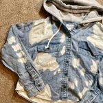 American Eagle AE Cropped Denim Hooded Shacket Photo 6