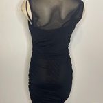 Guess Women's Size Small Shirred Mesh Bodycon Dress Black Sheer Sleeveless NWT Photo 6