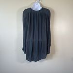 Free People  Border Print Popover Size L Gray Gold Hi-Lo Hemline‎ Boho Peasant Photo 3