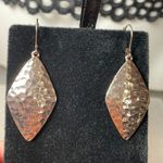 Joan Rivers Diamond Shape Hammered Lever Back Dangle Earrings Photo 0