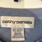Cathy Daniels  Blue Floral‎ Cardigan M Button Up Photo 1