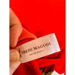 THEBE MAGUGU Red Gradient Asymmetric Pleated Cocktail Collared Chiffon Dress M Size M Photo 6