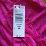 Attention  Ruffle Front V-Neck Sleeveless Tank Top Hot Pink Size Medium Photo 2