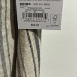 Sonoma  Striped Sleeveless V-Neck Romper w a tie belt and pockets NWT Photo 3