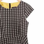 Anthropologie Maeve Retro Print Cap Sleeve A-Line Dress Black & Gray Size 0 | XS Photo 8
