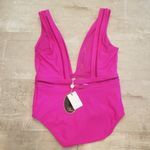 Ted Baker 💕💕 Deep V Plunge One-Piece Swimsuit ~ Fuscia US 8 NWT Photo 7
