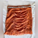 Free People  FP Romi Mesh Ruffle Mini Skirt Orange Floral Y2K Size XS Photo 7