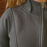 Joah Brown Retro Half Zip Sweatshirt Charcoal Luxe French Terry M/L Photo 2