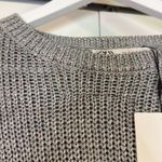 ZARA NWT silver metallic crops sweater small Photo 4